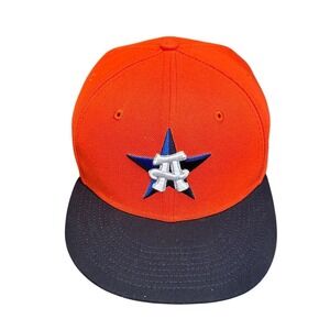 Houston Astros New Era 59FIFTY Fitted Hat Men's 7 1/8 Orange Navy MiLB Cap